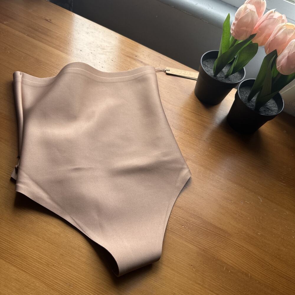 SKIMS Body Seamless Core Sculpt High-Waisted Thong Size Large Color Sienna